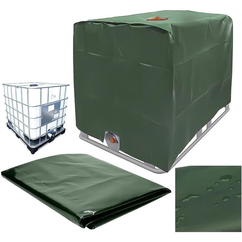 foto del prodotto tonchean copertura per serbatoio dell acqua 1000l copertura per serbatoio dell acqua ibc copertura per serbatoio dell acqua antipolvere, anti uv,