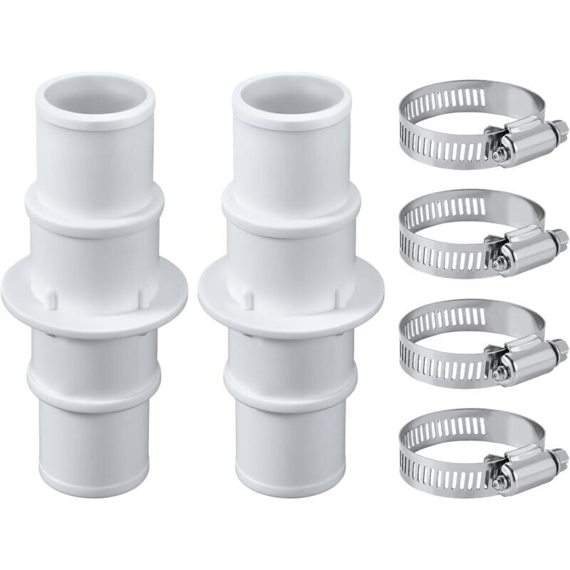 foto del prodotto snq 2pcs connecteur de tuyau de piscine, avec 4 acier inoxydable colliers de serrage 32mm ou 38mm adaptateur de tuyau piscine pour aspirateur de