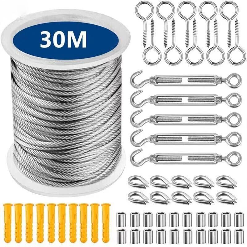 immagine 0 del prodotto snq c ble acier inoxydable etendoir suspendre,corde en acier inoxydable suspendre,file a linge ext rieur,etendoir a linge exterieur,c ble