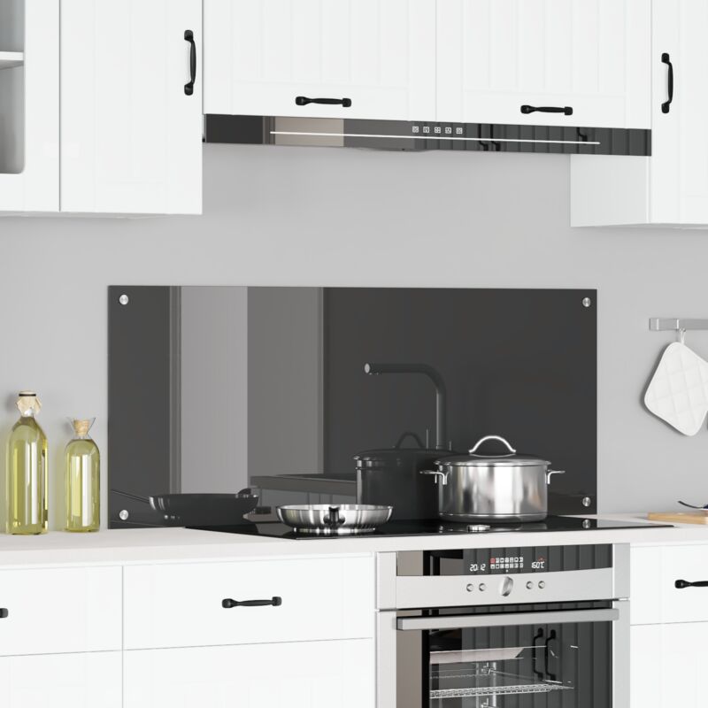 foto del prodotto schienale da cucina grigio scuro 120x50x0,6 cm in vetro temperato vidaxl