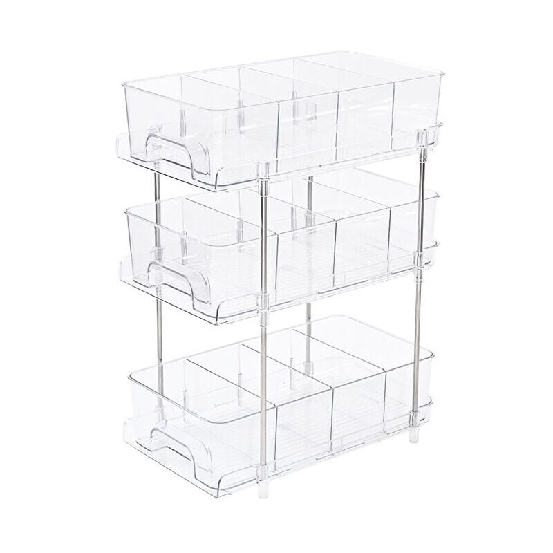 foto del prodotto snq meuble de rangement sous vier,bo te de rangement cosm tique de bureau,organisateur sous vier cuisine, tag re placard sous vier coulissant