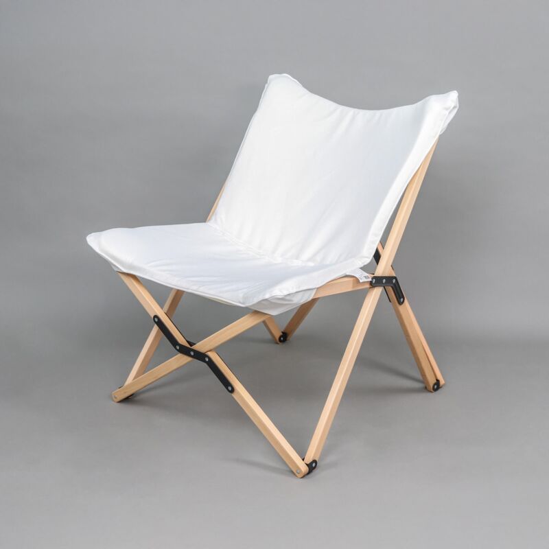 foto del prodotto sedia da regista rebecca mobili mukwa 84x69x74 legno poliestere marrone bianco