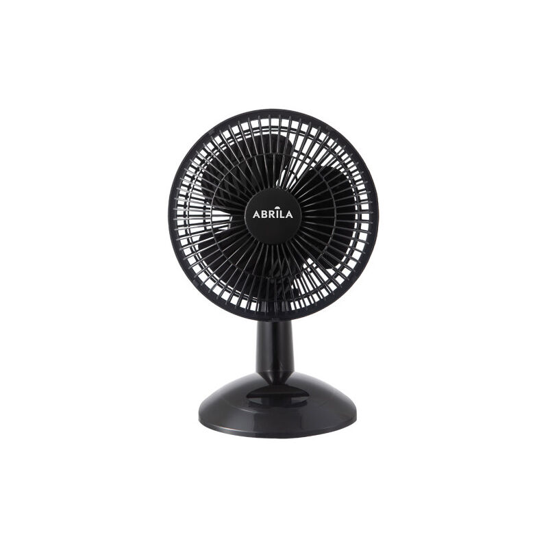 foto del prodotto fabrilamp ventilatore da tavolo pizarro mini nero 2vel 20w regolabile 27x20x15cm