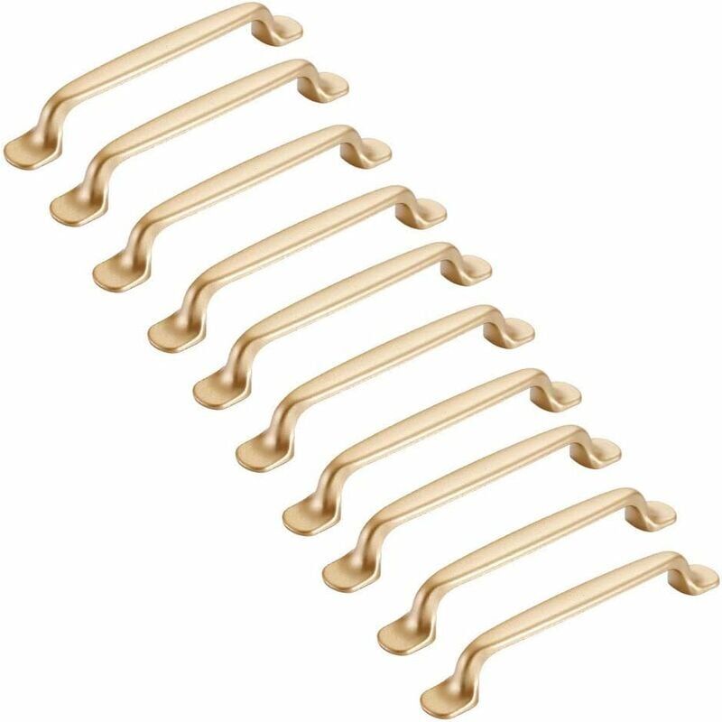 foto del prodotto 10pz maniglia per mobile in oro 128mm maniglia per mobili maniglie per ante di mobili da cucina maniglie per armadietti