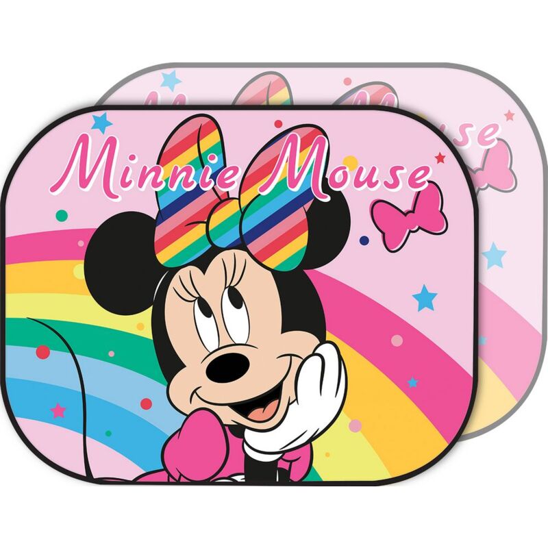foto del prodotto coppia di tendine laterali parasole auto minnie bambina rosa