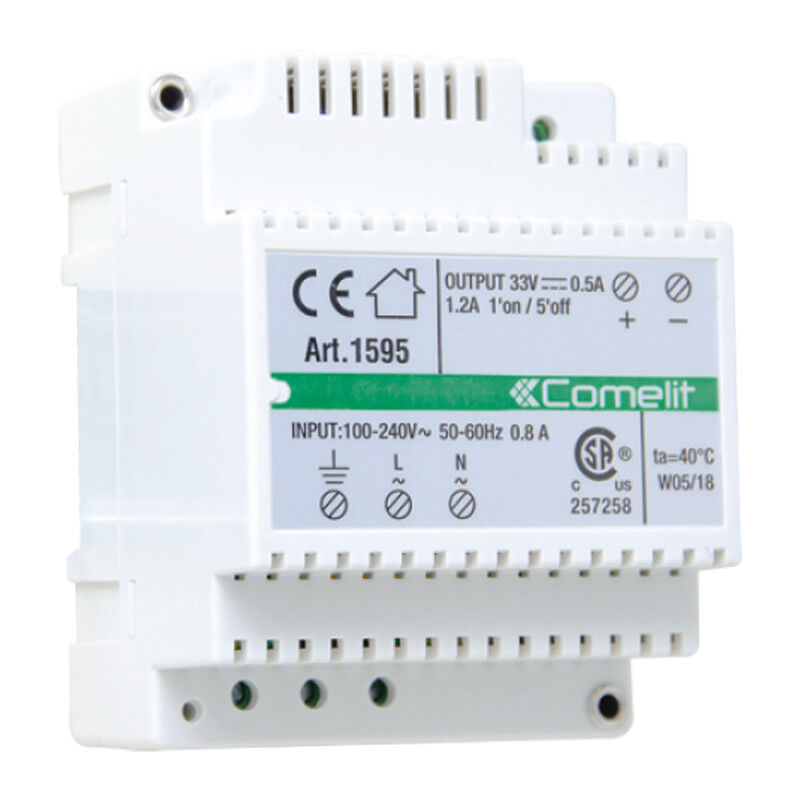foto del prodotto alimentatore comelit 33vdc ingresso 120 230vac per pulsantiera ikall