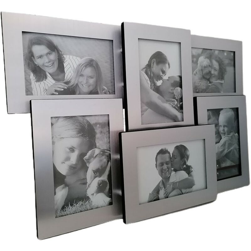 foto del prodotto cosedacasa portafoto collage da tavolo album cornice metallo 10x15 per ritratti moderno a 6 foto vintage bellissimo e particolare