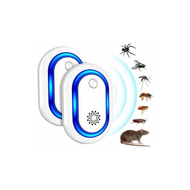 foto del prodotto alovez repellente ad ultrasuoni, 2 pezzi repellente ad ultrasuoni per topi, insetti anti roditori anti zanzare, occasioni multiuso anti ratti,