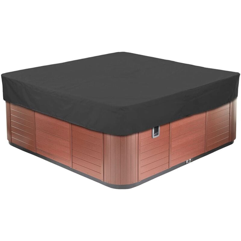 foto del prodotto copertura per vasca idromassaggio da giardino quadrata, copertura per piscina in tessuto oxford 210d impermeabile antipolvere anti uv, diverse misure