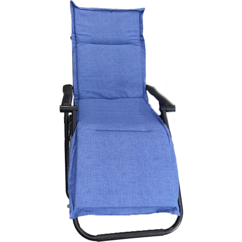 foto del prodotto cosedacasa cuscino imbottito per copri sdraio lettino prendisole con prolunga spiaggia mare materassino giardino piscina hotel 160x47 cm
