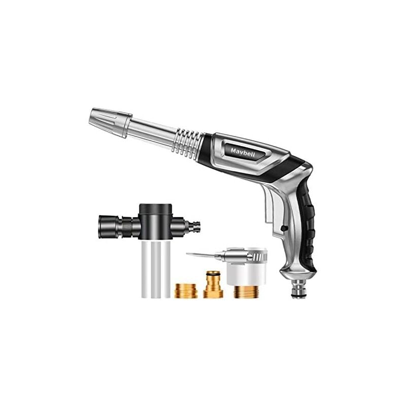foto del prodotto pistola ad acqua ad alta pressione, ugello per tubo da giardino, pistola a schiuma, spruzzatore per lavaggio auto, tubo flessibile ugello per tubo