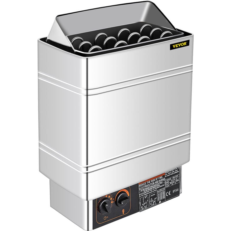foto del prodotto vevor stufa elettrica per sauna 9kw secco 380v 415v con controllore interno sala sauna acciaio inox domestica vasca da bagno doccia spa