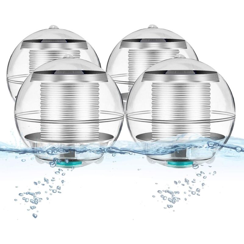 foto del prodotto alovez luci per piscina, luci galleggianti solari per piscina, 7 colori che cambiano, illuminazione a led per giochi d acqua per giardino, patio,