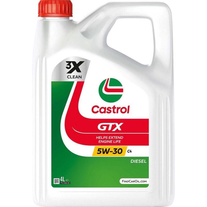 foto del prodotto castrol olio sintetico lubrificante motore auto gtx 5w30 c4 4l oil