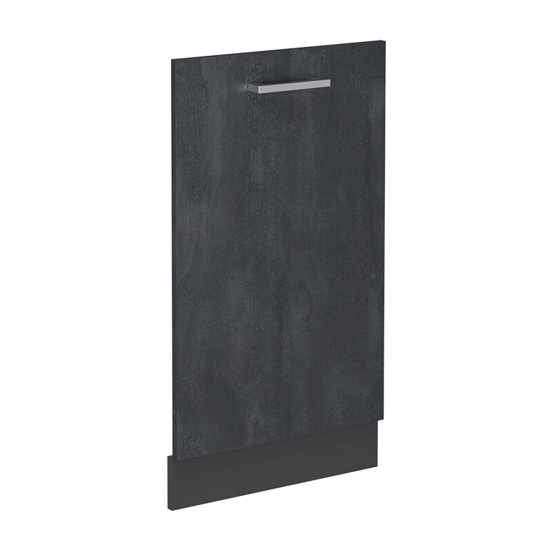 foto del prodotto pannello frontale della lavastoviglie r line, calcestruzzo nero, 45 cm senza piano di lavoro vicco