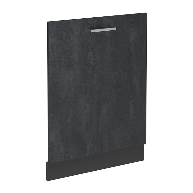 foto del prodotto pannello frontale della lavastoviglie r line, calcestruzzo nero, 60 cm senza piano di lavoro vicco