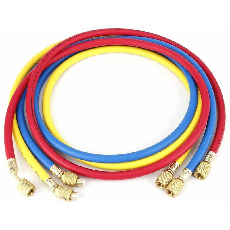 foto del prodotto tubo flessibile di carica refrigerante jeffergarden 1,5 m 600 psi 1 4 pressione 1 4 tubo flessibile aria condizionata tubo al fluoro
