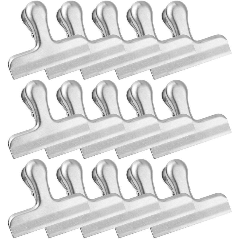 foto del prodotto alovez 15 pezzi clip per sacchetti alimentari clip per alimenti in acciaio inossidabile clip di tenuta per sacchetti ermetici per patatine