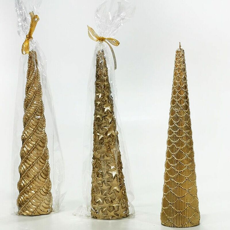 foto del prodotto cosedacasa candela oro addobbi natalizi per decorazioni di natale addobbo casa negozio 30cm molto belle e particolari decoro decoro 1