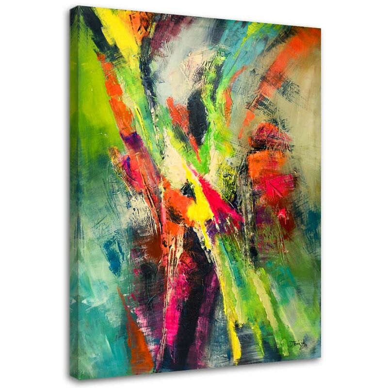foto del prodotto gbshop quadro su tela, dipinti astratti colorati 40x60