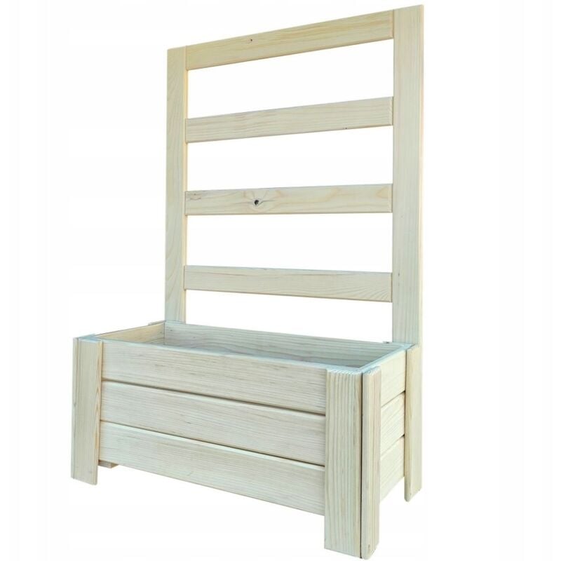 foto del prodotto grande vaso da giardino, pergola in legno, 80x48x38