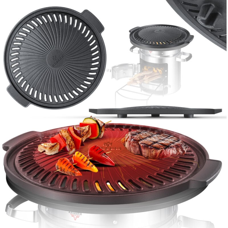 foto del prodotto kesser rocket oven incl. padella per grigliare in ghisa con borsa per il trasporto dutch oven bbq rocket wood stove camping cooker camping grill
