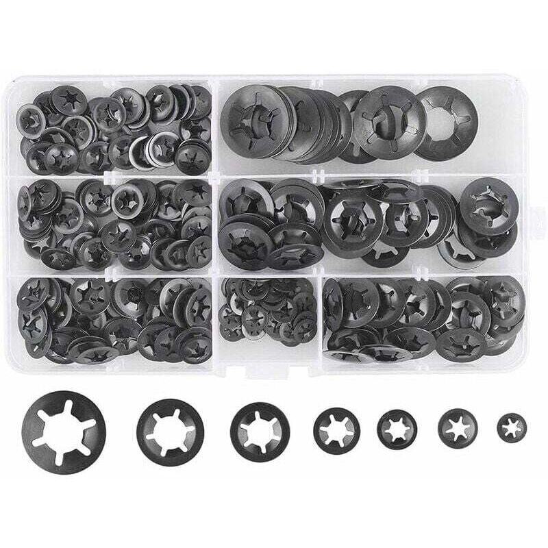 immagine 0 del prodotto dpzo 280 pezzi rondelle elastiche rondelle elastiche, rondelle elastiche in acciaio rondelle elastiche a bloccaggio rapido m3 m4 m5 m6 m8 m10 m12, 7