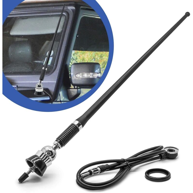 foto del prodotto dpzo antenna radio am fm impermeabile antenna marina ip66, ricevitore per auto, gomma flessibile. antenna per auto, camion, barca, quad, ssv, yacht