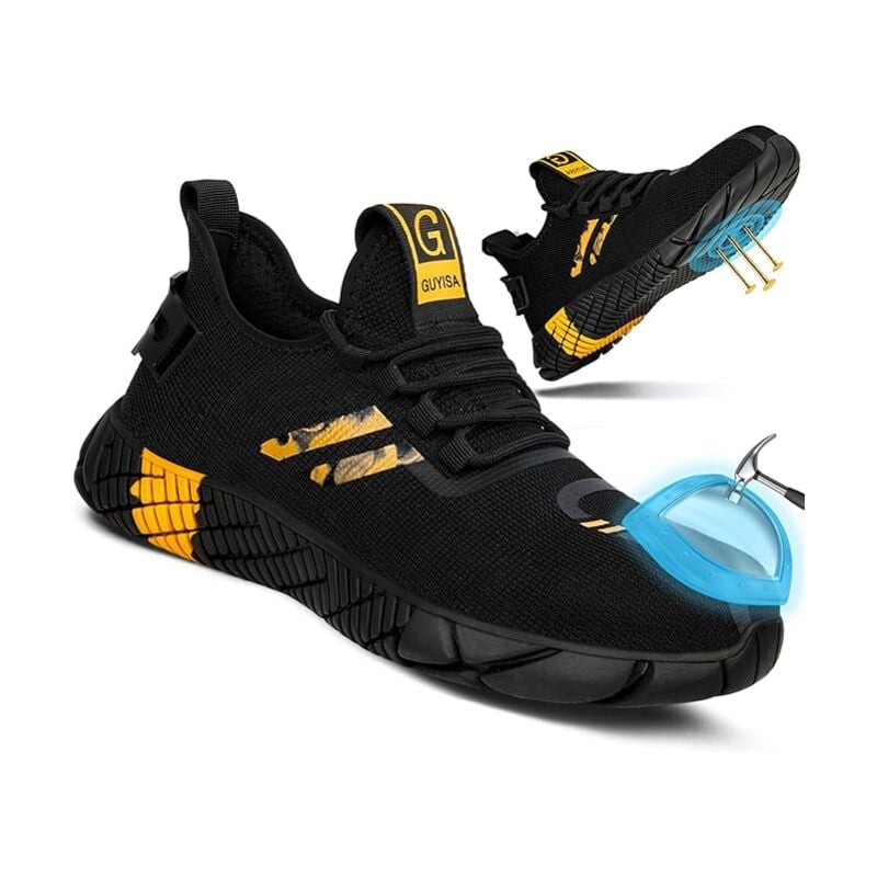 foto del prodotto dpzo scarpe antinfortunistiche leggere, antiurto, antiforatura, antiscivolo, puntale in acciaio, scarpe sportive antinfortunistiche, scarpe da