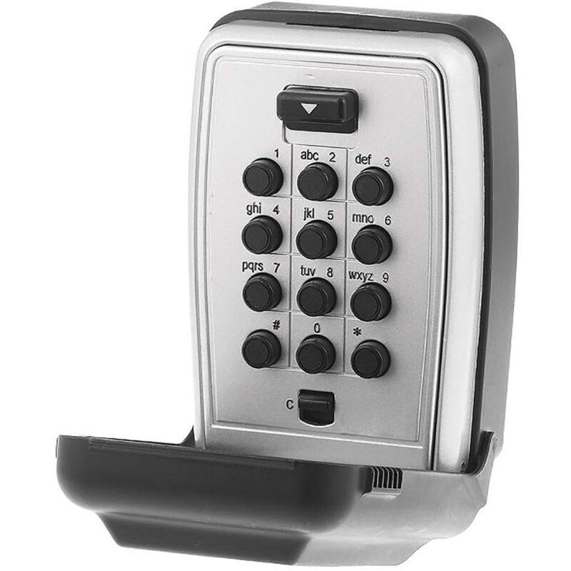 immagine 0 del prodotto dpzo cassetta portachiavi a parete con pulsante per chiavi di casa, cassaforte per chiavi da esterno con serratura a combinazione, capacit 5