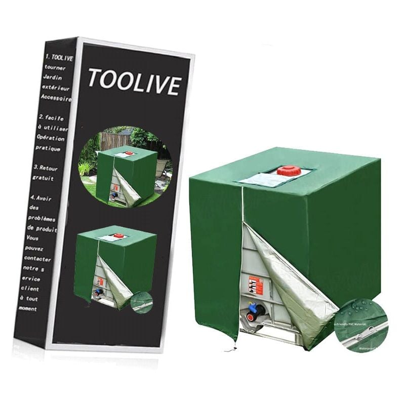 foto del prodotto copertura per serbatoio da 1000 litri, copertura solare per serbatoio acqua piovana ibc, antipolvere e anti uv, copertura protettiva, copertura