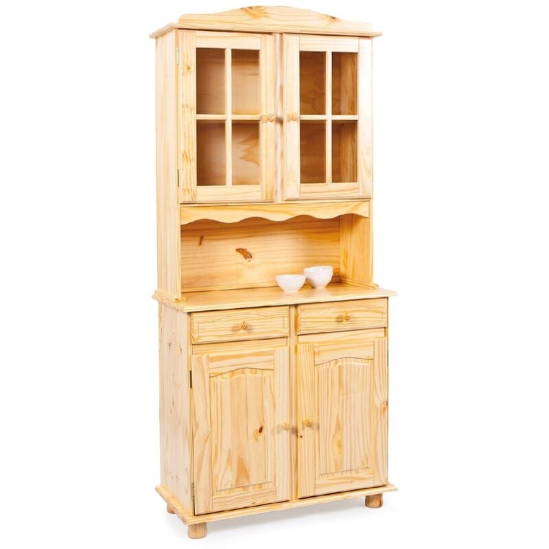 foto del prodotto credenza dmcneal, buffet da soggiorno, madia da salotto, dispensa da cucina, 88x32 h198 cm, quercia dmora