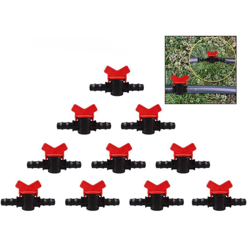 foto del prodotto alovez 10 pezzi di plastica per rubinetto da giardino tubo dell acqua valvola rapida connettore pe tubo valvole a sfera 16 mm x 16 mm
