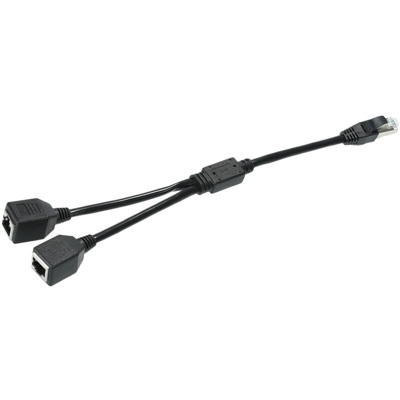 immagine 0 del prodotto adattatore di rete lan ethernet splitter rj45 maschio a 2 femmine per uno o due cavi