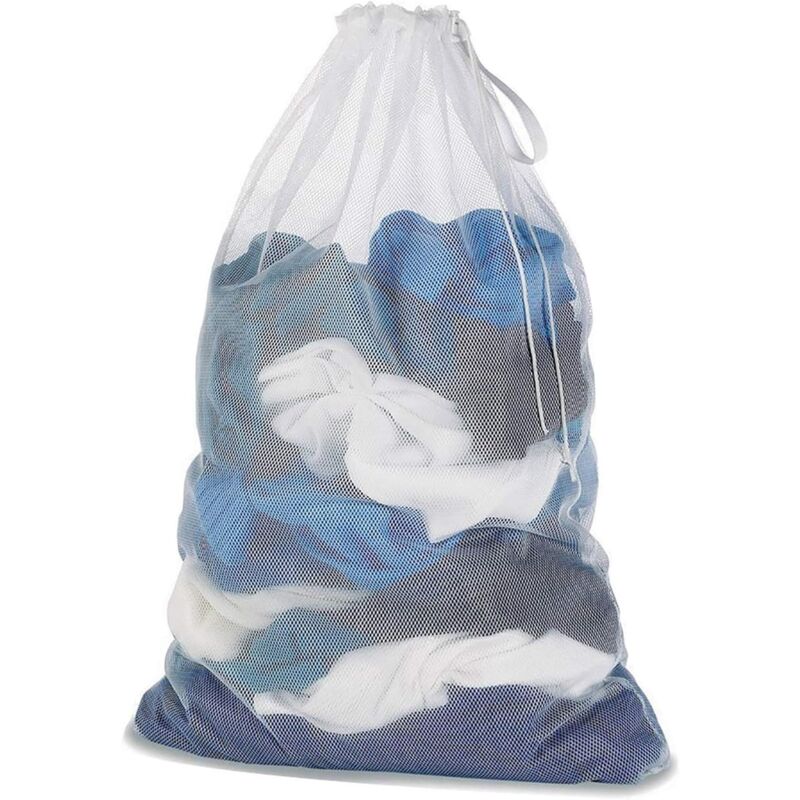 foto del prodotto sacchetto bianco per il bucato reti per il lavaggio per proteggere i vestiti nella lavatrice 1 pz 
