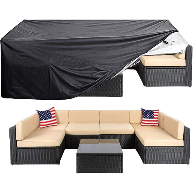 foto del prodotto copertura per mobili da giardino super grande per divano, sedia e tavolo 124x63x29 