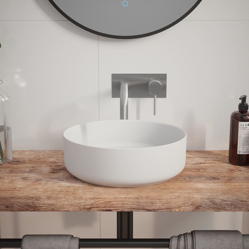 foto del prodotto parama lavabo da appoggio tondo 35,5x35,5x11,5cm bianco