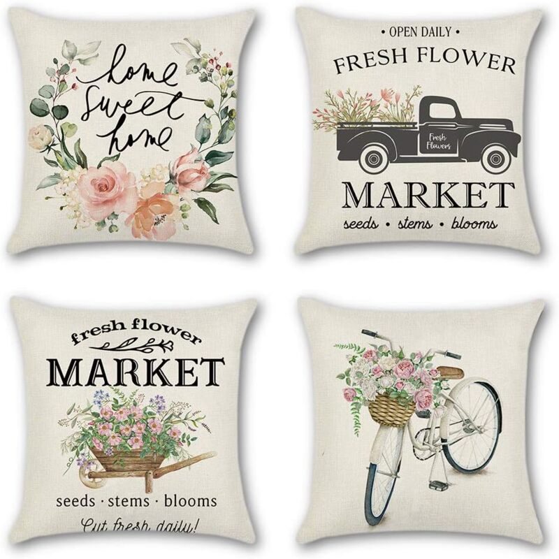 foto del prodotto fodera per cuscino decorativo fodera per cuscino traspirante fodera per cuscino decorativo colorato fodera per cuscino per divano 45 x 45 cm set di 4