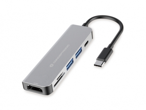 immagine 0 del prodotto conceptronic donn02g replicatore di porte e docking station per laptop usb 3.2 gen 1 3.1 gen 1 type c alluminio