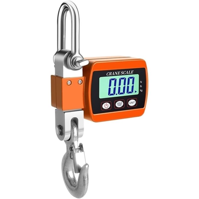 foto del prodotto gotrays bilancia per gru digitale 1000lb 500kg bilancia sospesa bilancia industriale, arancione