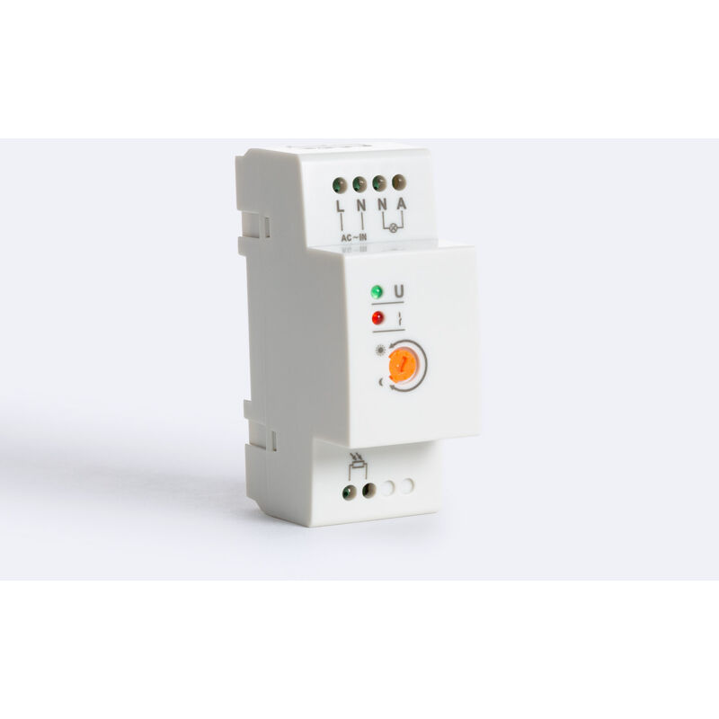 foto del prodotto interruttore fotoelettrico crepuscolare 20a per binario din bianco