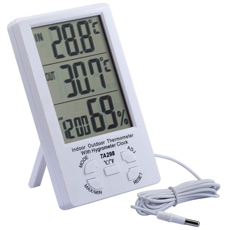 immagine 0 del prodotto gotrays termometro digitale ad alta precisione con grande schermo e sonda per interni ed esterni, ampio display lcd