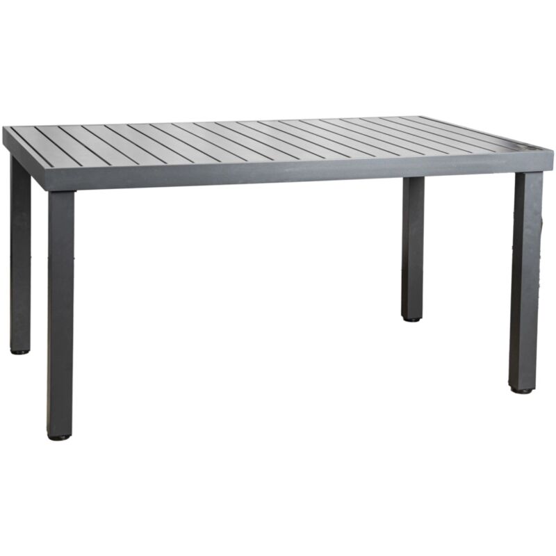 foto del prodotto eurogarden tavolo da esterno in alluminio grigio 152x90x75 cm