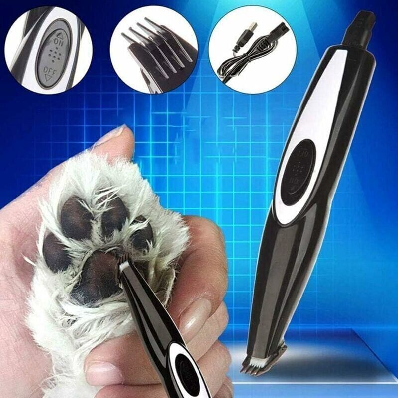 foto del prodotto tosatrice elettrica per animali domestici usb ricaricabile senza fili per cani e gatti, cura delle zampe, orecchie, occhi, peli del viso