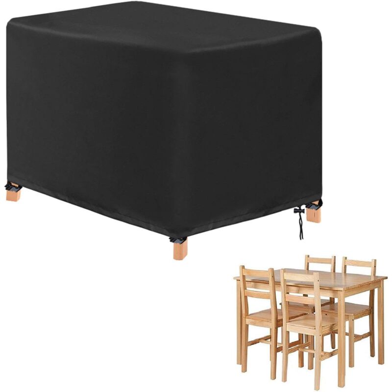 foto del prodotto zvd copertura per tavolo da giardino rotonda impermeabile anti uv oxford resistente protezione per tavolo da esterno 128x71cm