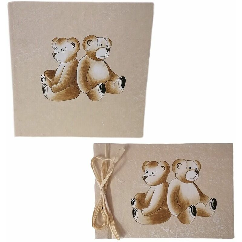 foto del prodotto portafoto album con copertina decoro orso per neonati da 44 ritratti moderno vin decoro piccolo