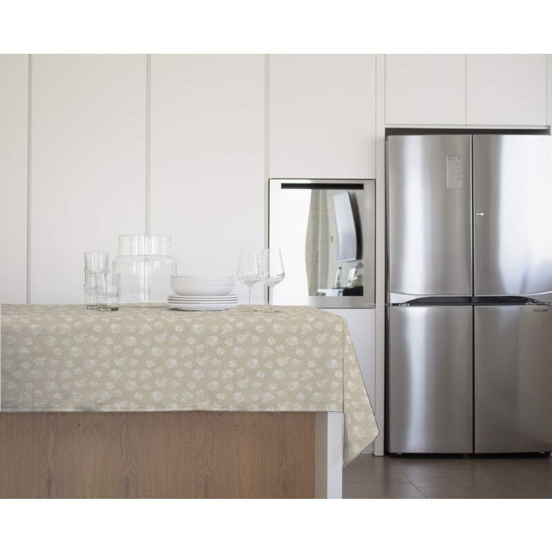 foto del prodotto gemitex tovaglia felpata cerata in pvc decoro shabby 282 cuori 120x190 made in italy