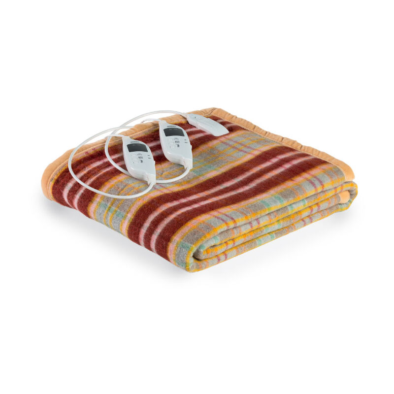 foto del prodotto giordanoshop coperta elettrica elettrocoperta matrimoniale in misto lana scozzese