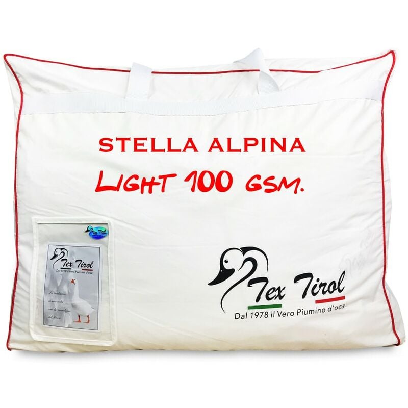 foto del prodotto tex family piumino tex tirol stella alpina light 100 piumino oca leggero estivo matrimoniale