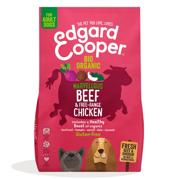 foto del prodotto edgard cooper bio organic adult manzo e pollo 2,5 kg scadenza 31 08 2025 croccantini per cani 1 ordine scegli lo sconto bzr5 bzr20 200 punti fedelt 